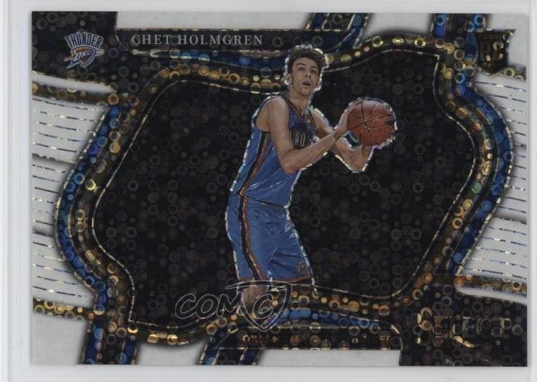 2022-23 Panini Select Courtside White Disco Prizm 54/75 Chet Holmgren Rookie RC