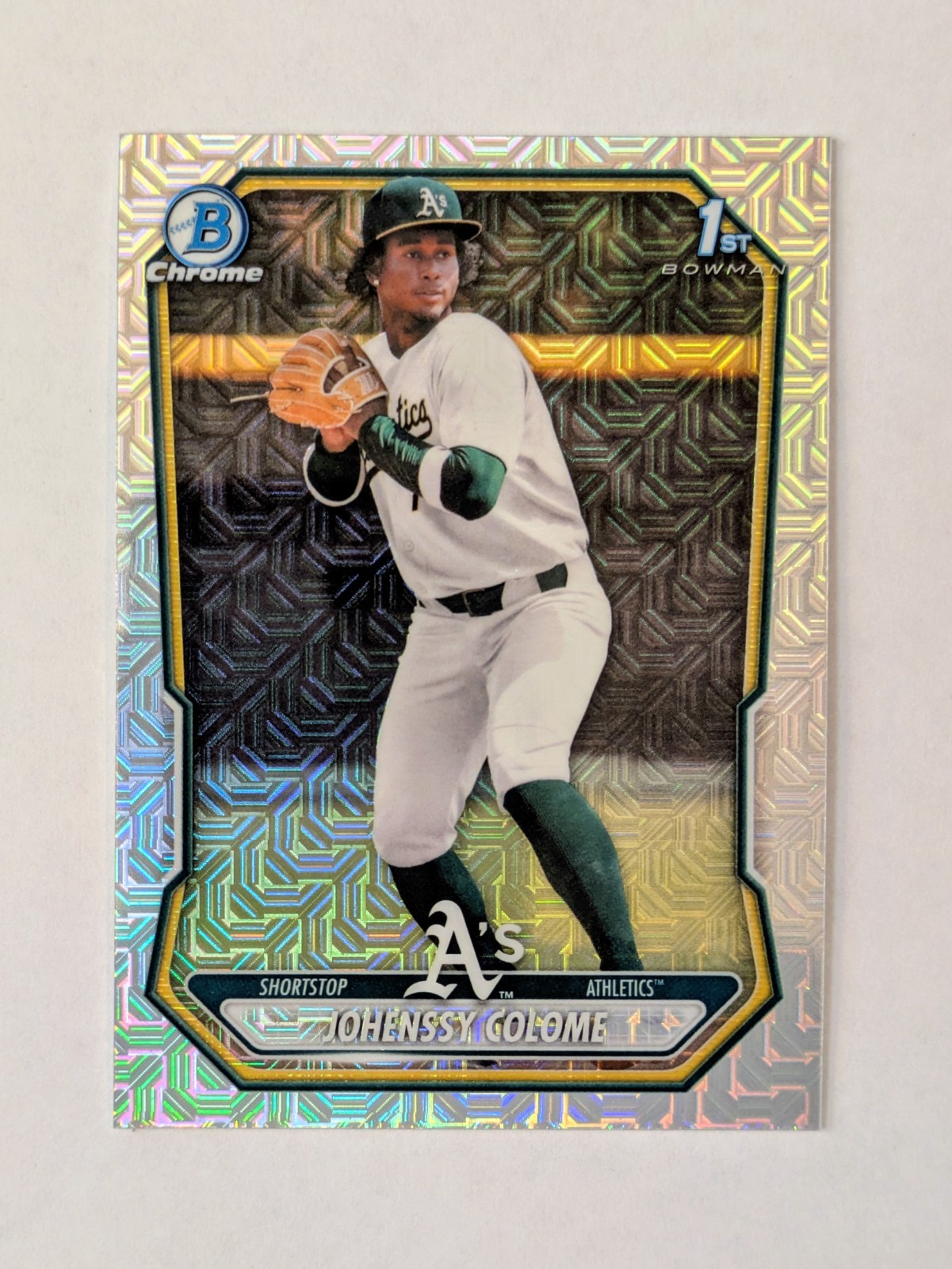 Johenssy Colome 2026 Bowman Chrome - 1st Bowman Mojo Refractor Athletics