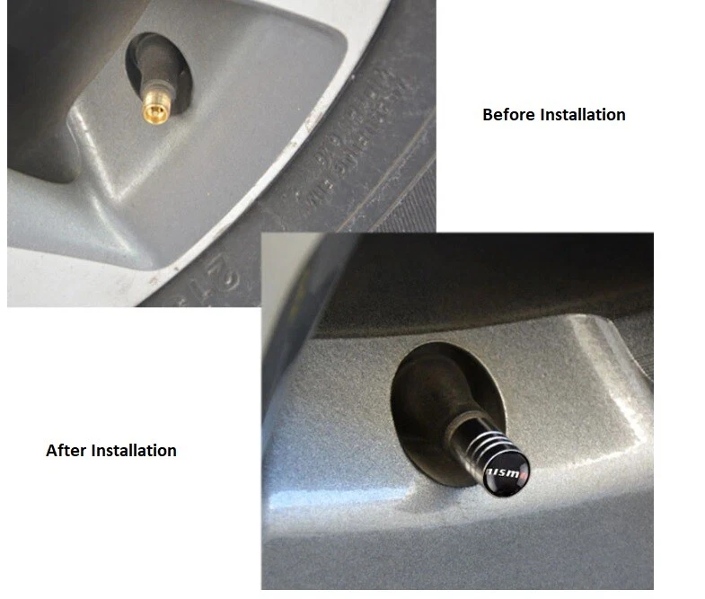 Cubierta antipolvo tapa vástagos de válvula de neumático Nissan NISMO para 200SX 180SX 370Z Silvia GTI GTR Foto 4 de 4