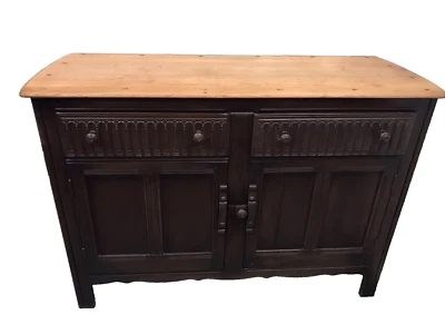 Ercol Furniture Classic Old Colonial Side Board Stripped Top - COLLECTION ONLY - Image 1 of 4
