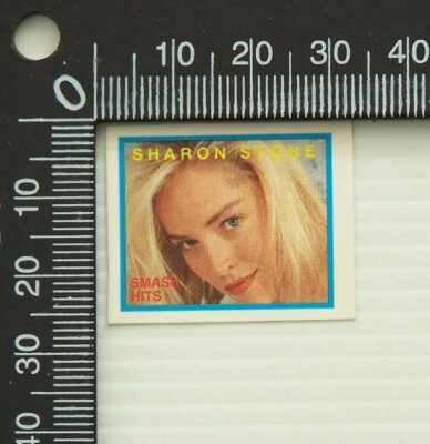 VINTAGE 1993 SHARON STONE BASIC INSTINCT SMASH HITS MAGAZINE MOVIE FAN STICKER