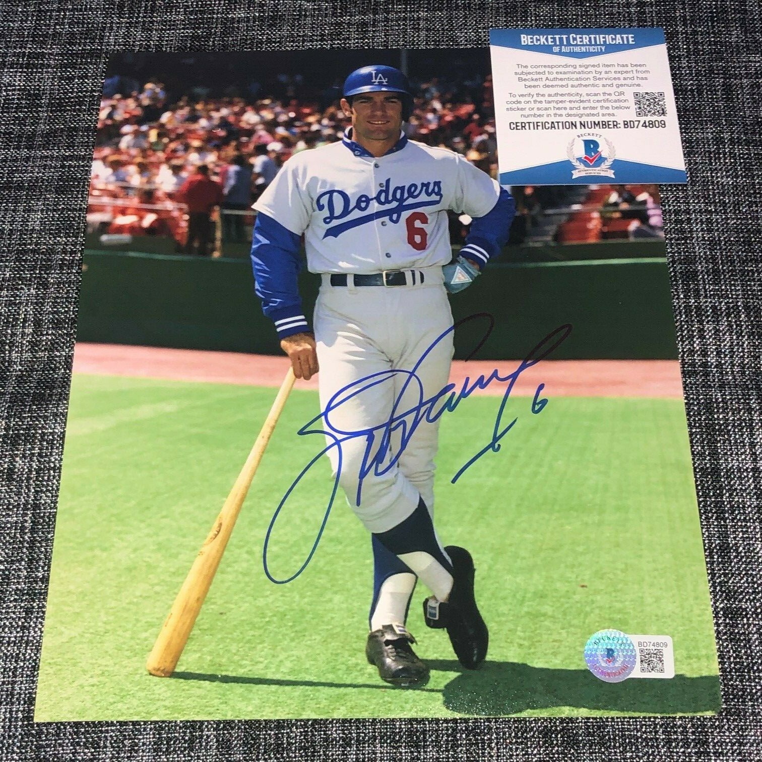 Steve Garvey Autographed Signed Los Angeles Dodgers 8X10 PHOTO BECKETT BAS COA 