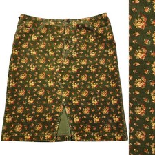 Vintage Y2K Ralph Lauren Skirt Womens Small Western Fairy Corduroy Floral Print