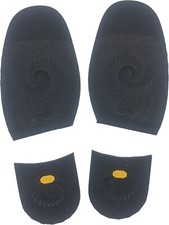 Shoes Rubber Half Sole and Heels, for Repair Leather Shoes, 1 Pair Black 