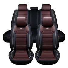 Full Set Car Covers For 5 Seats Front Rear Cushion Waterproof Leather Universal