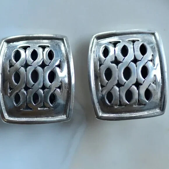 John Hardy Sterling Silver Rectangular Open Work … - image 8