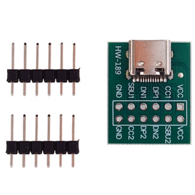 USB TYPE-C to DIP PCB Port Pinboard Test Board Lot Female Dip Header-3745-
