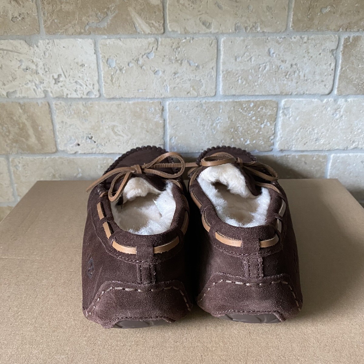 New UGG Olsen Brown Suede Moccasins with Plush Lining UGG Men main image 2