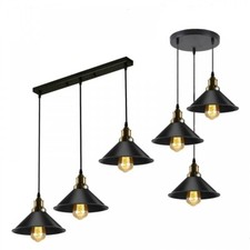 UK Vintage Industrial Hanging Lamp Shade Metal Retro Style Ceiling Pendant Light