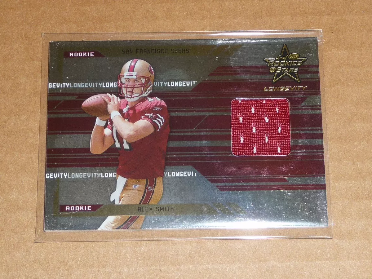 2005 Leaf Rookies Stars Longevity ALEX SMITH JERSEY 49ERS CHIEFS