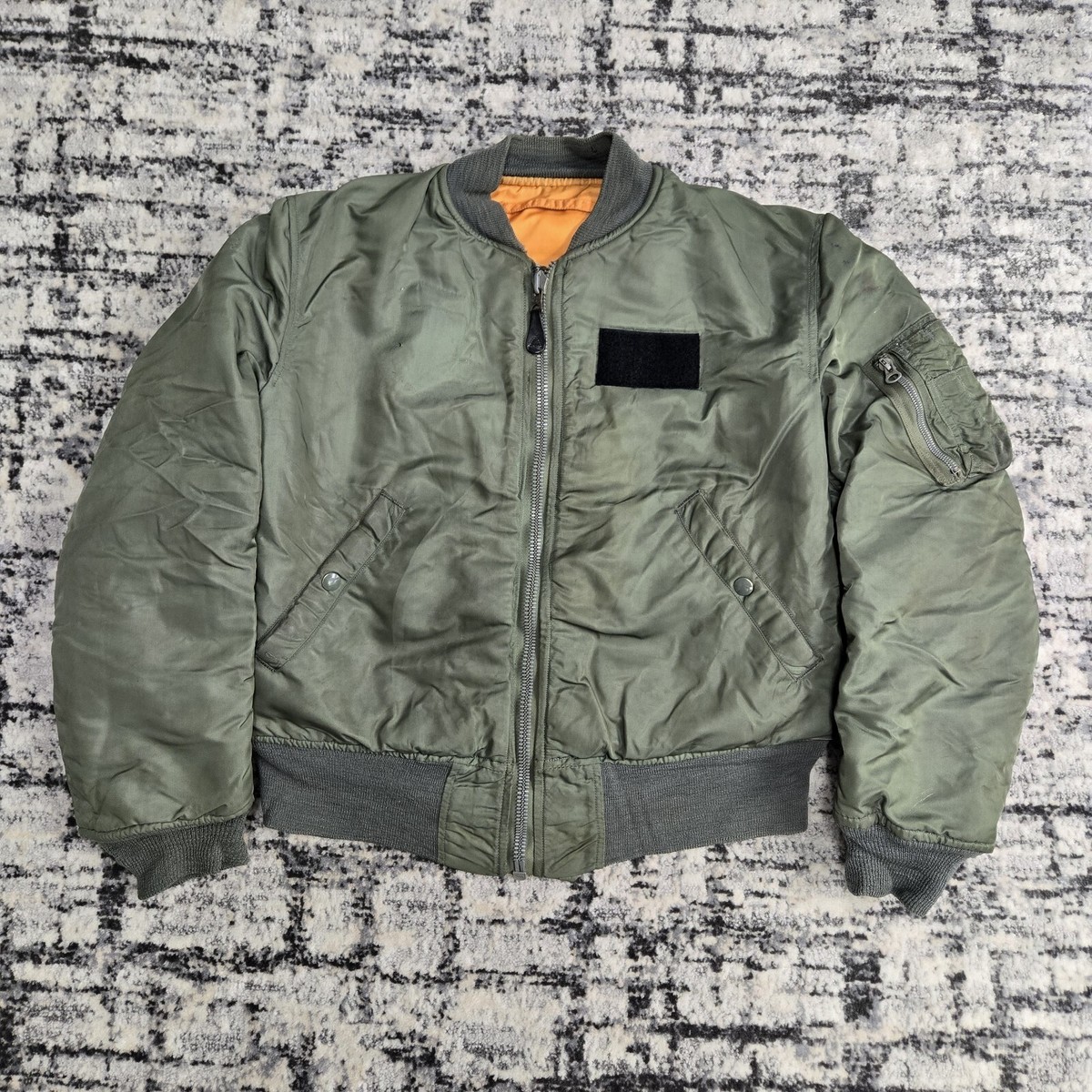 Vtg 1960s Alpha Industries MA-1 Flight Jacket Flying S Vtg 1960s Alpha Industries MA-1 Flight Jacket Flying S