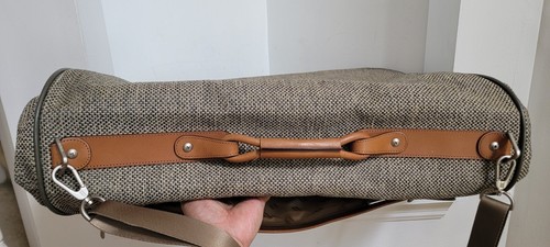 Hartmann Tweed Garment Bag Suiter Suit Bag Natural Tweed - See Descrip And Pics - Picture 10 of 14