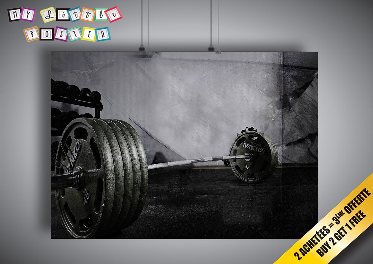 Cartel poster Levantamiento Pesas Crossfit Bodybulder