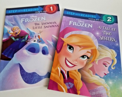Disney Frozen Books Step Into Reading Childrens Snowman Sisters