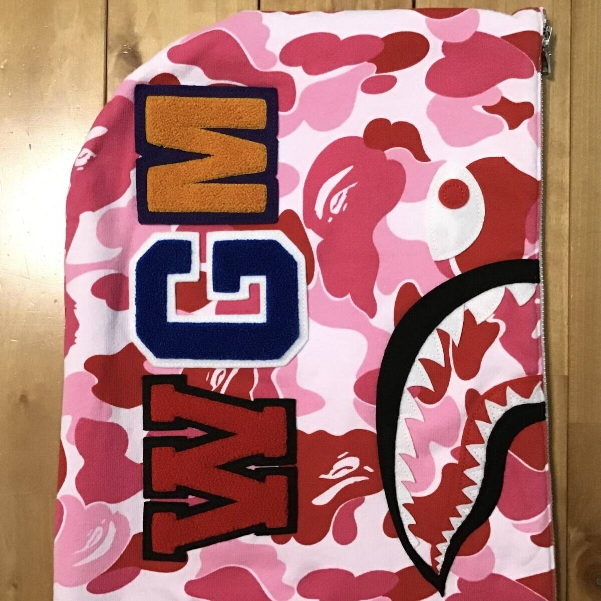 BAPE shark half zip hoodie ABC camo Pink A Bathing Ape Size