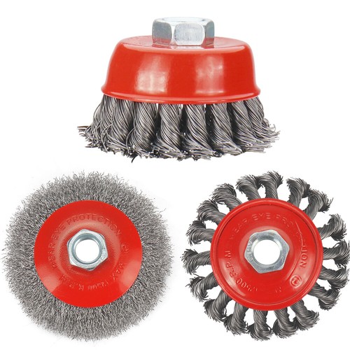 Twist Knot Steel Wire Wheel Disc & Cup Brush Set for Angle Grinder 5/8-11 Thread - Bild 25 von 28