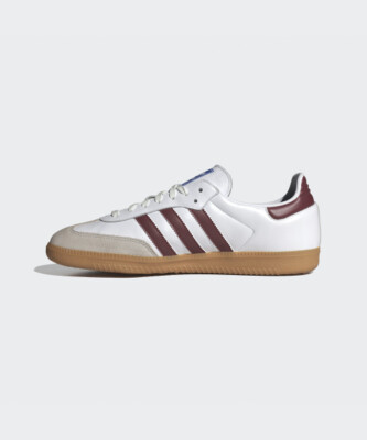 Adidas Samba OG Cloud White Collegiate Burgundy Shoes IF3813