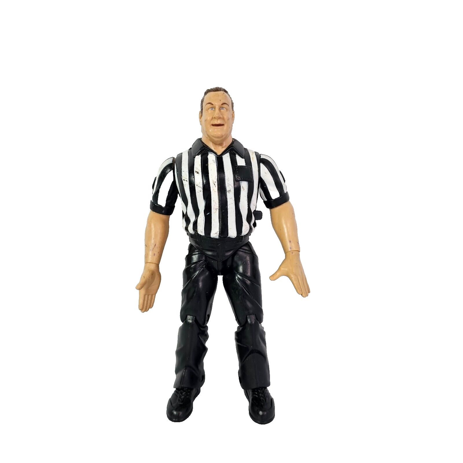 Jakks 2002 Earl Hebner Talking Referee 7" Pro Wrestling Referee Action