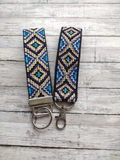 key lanyard tribal fashion lanyard keychain ID Badge Holder Fabric Handmade