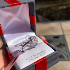 LIMITED SPECIALl 1/10 CT. T.W. Genuine Diamond Ring in Sterling Silver - Size 7