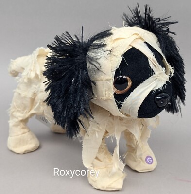 Gemmy Halloween Tricky Treats Animated ''Triller'' Puppy Mummy Dog NWT