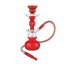 11" Red 1 Hose Hookah Set - Venetian by Premium Hookah - FAST SHIPPING