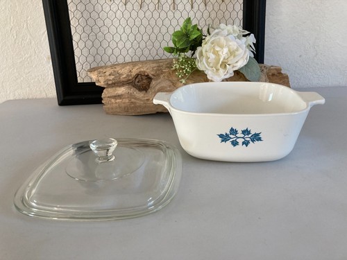 325⚜️ Ancienne Cocotte Plat Carré Pyroflam Pf-2 Avec Couvercle en Verre Vintage - Bild 10 von 11