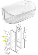 Fresh Door Upper Bin Shelf 240356402 For Frigidaire NMGSS263KS0 BGHS2644KF1 NEW