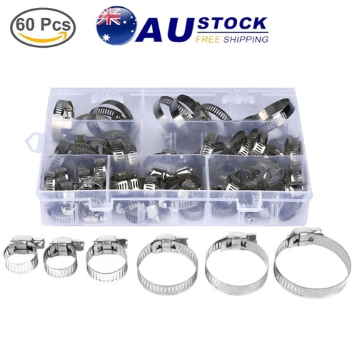 101pcs Adjustable Hose Clamps Worm Gear Stainless Steel Clamp