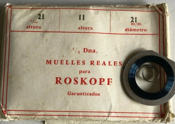 Mainspring Ressort Muelle ROSKOPF original 21 / 11 / 21 mm