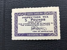 ICOLLECTZONE  US South CarolinaState Revenue FE9 VF NH