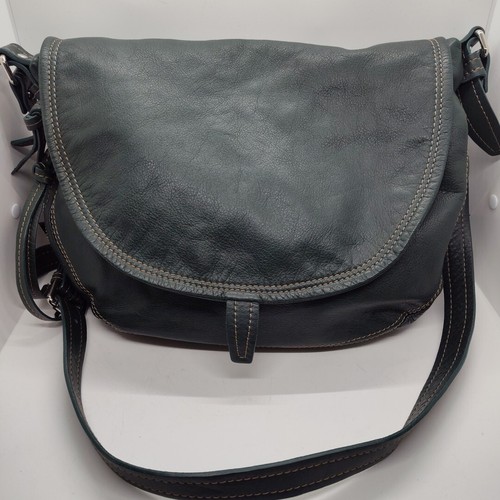 borsa nicoli verde vera pelle made in italy dovrebbe tracolla borsa grande patta