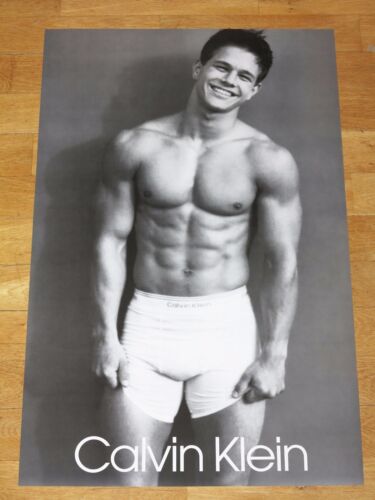 Clip vlinder klok rommel Marky Mark Wahlberg Calvin Klein Promo Poster Gay Nice Vintage Commercial  90s | eBay
