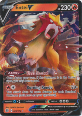 Entei V - 022/172 Ultra Rare Brilliant Stars NM Pokemon TCG | eBay