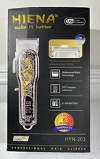 HIENA PRO HAIR CLIPPERS FOR MEN T-BLADE TRIMMER SET CORDLESS RECHARGEABLE LE