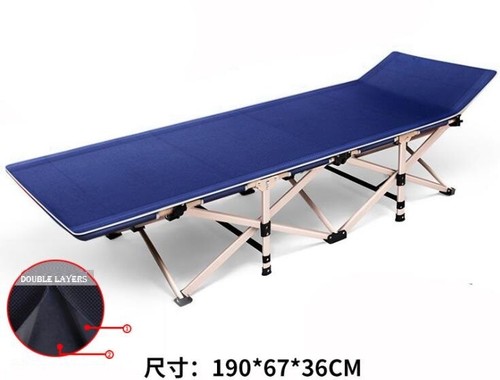 Portable Stretcher Single Foldable Folding Bed Mattress Recliner Camping Mat - Picture 12 of 15