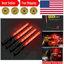 Multifunctional 21 Inch Traffic Safety Baton - 4 Pack with Steady/Flashing Modes