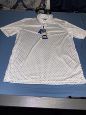 Greg Norman Shirt Adult Large White 3 Button ML75 Play Dry Cooling Polo Mens