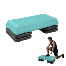 28-inch aerobic step platform for aerobic strength training and exercise, blue