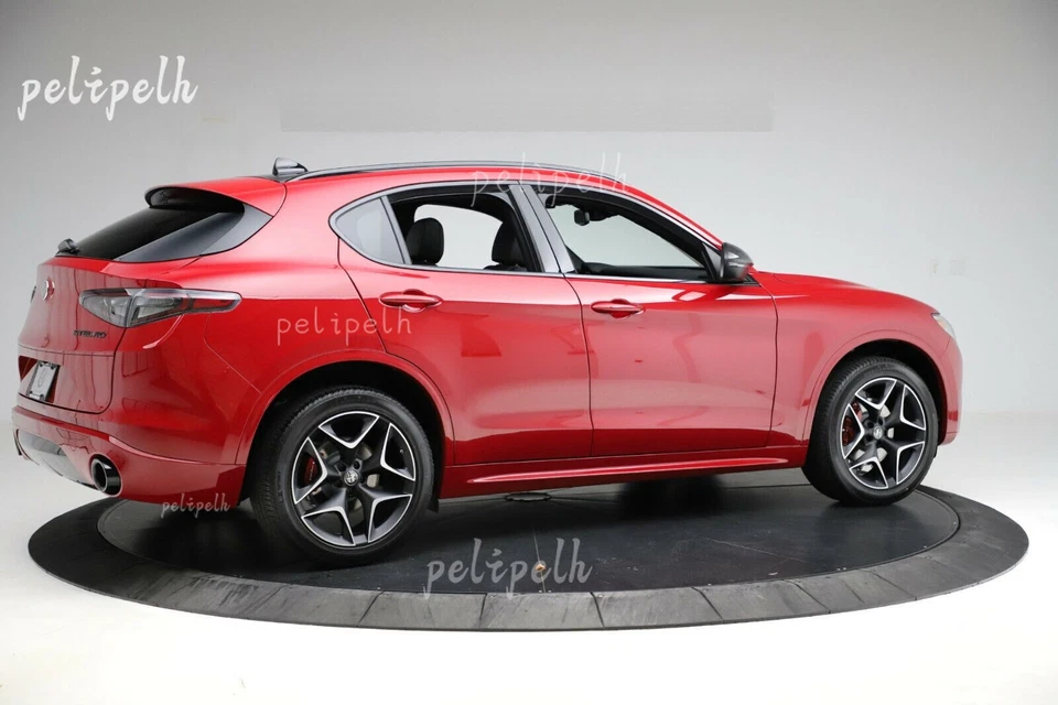 Cubierta de antena de techo de fibra de carbono real superpuesta para Alfa Romeo Stelvio 2017-2021 Foto 3 de 3