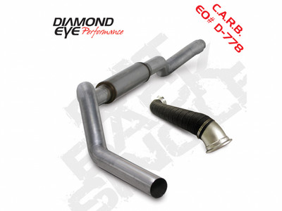 Diamond Eye K5123A 5'' Alum Cat Back Exhaust for 06-07 GM 2500/3500 w/Muffler