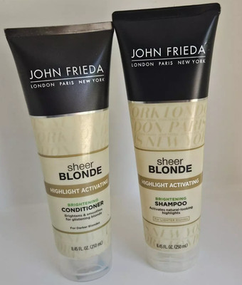 John Frieda Sheer Blonde Brightening Shampoo & Conditioner Set ~ 8.45 fl oz Each
