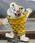 VINTAGE 9” X 6 3/4” FOSTERS FREEZE ICE CREAM PORCELAIN METAL STORE SIGN