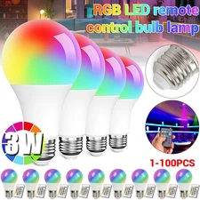 Lot RGBW LED Light Bulb 16 Color Changing Dimmable E27 Lamp With Remote Control