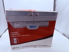   GPX Under Cabinet CD Player AM FM Radio Digital Clock  Alarm KC318S   