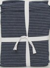 Pottery Barn Boxter Stripe Organic Sheet Set, Twin/Twin XL Navy Light Gray NWT