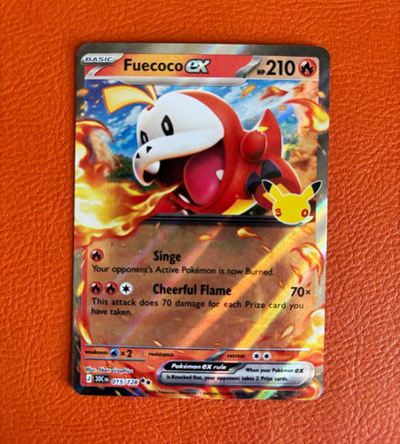 Pokémon TCG Fuecoco EX #15 30th Anniversary celebration mint condition 