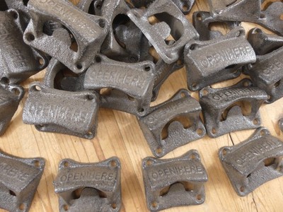 50 Pack Bottle Openers Cast Iron Open Here Wall Mounted Rustic Box Block Style