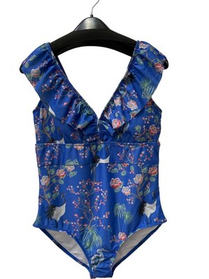 Averie Swim Celeste Retro One Piece Floral Print Sapphire XL (25) RVB001
