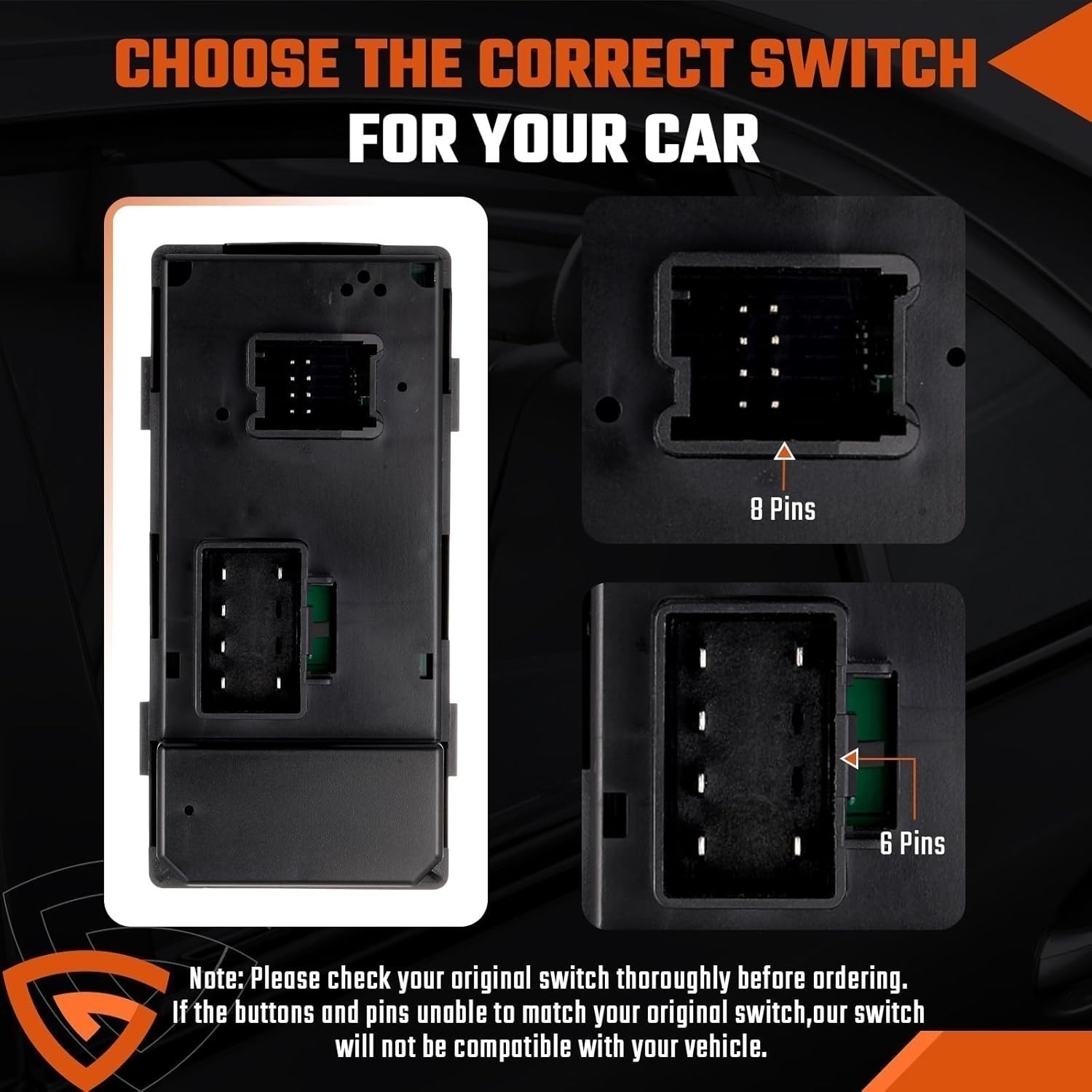 Driver Side & 3 Pcs Passenger Power Window Switch for 07-13 Chevy Silverado US